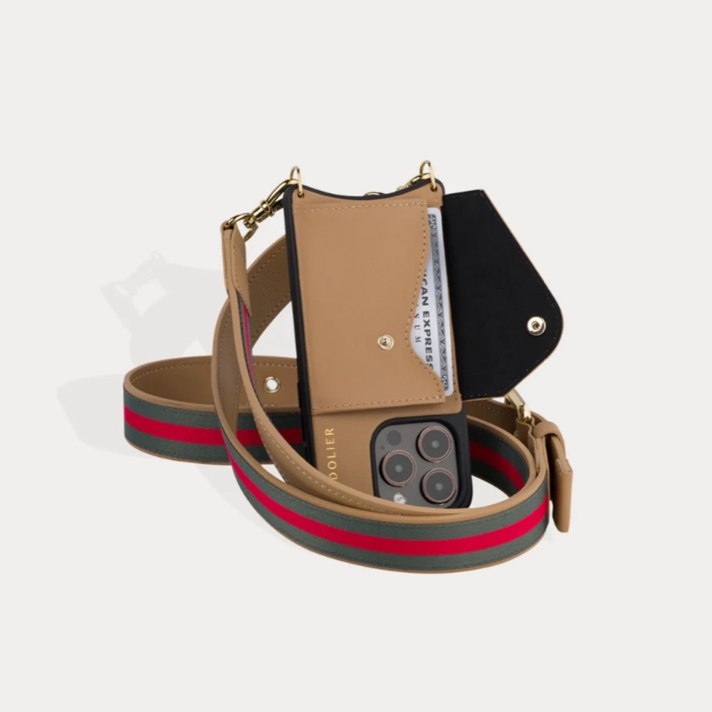 Bandolier KIMBERLY Crossbody Phone Case in Tan/Gold